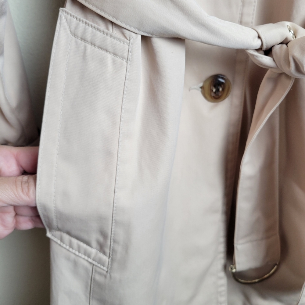 Forecaster of Boston Tan Belted Trenchcoat Size Small - Picture 4 of 13
